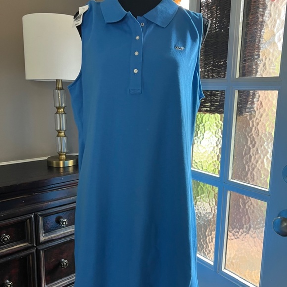 Vineyard Vines Dresses & Skirts - NWT Vineyard Vines Sleeveless Blue Shirt Dress Size L